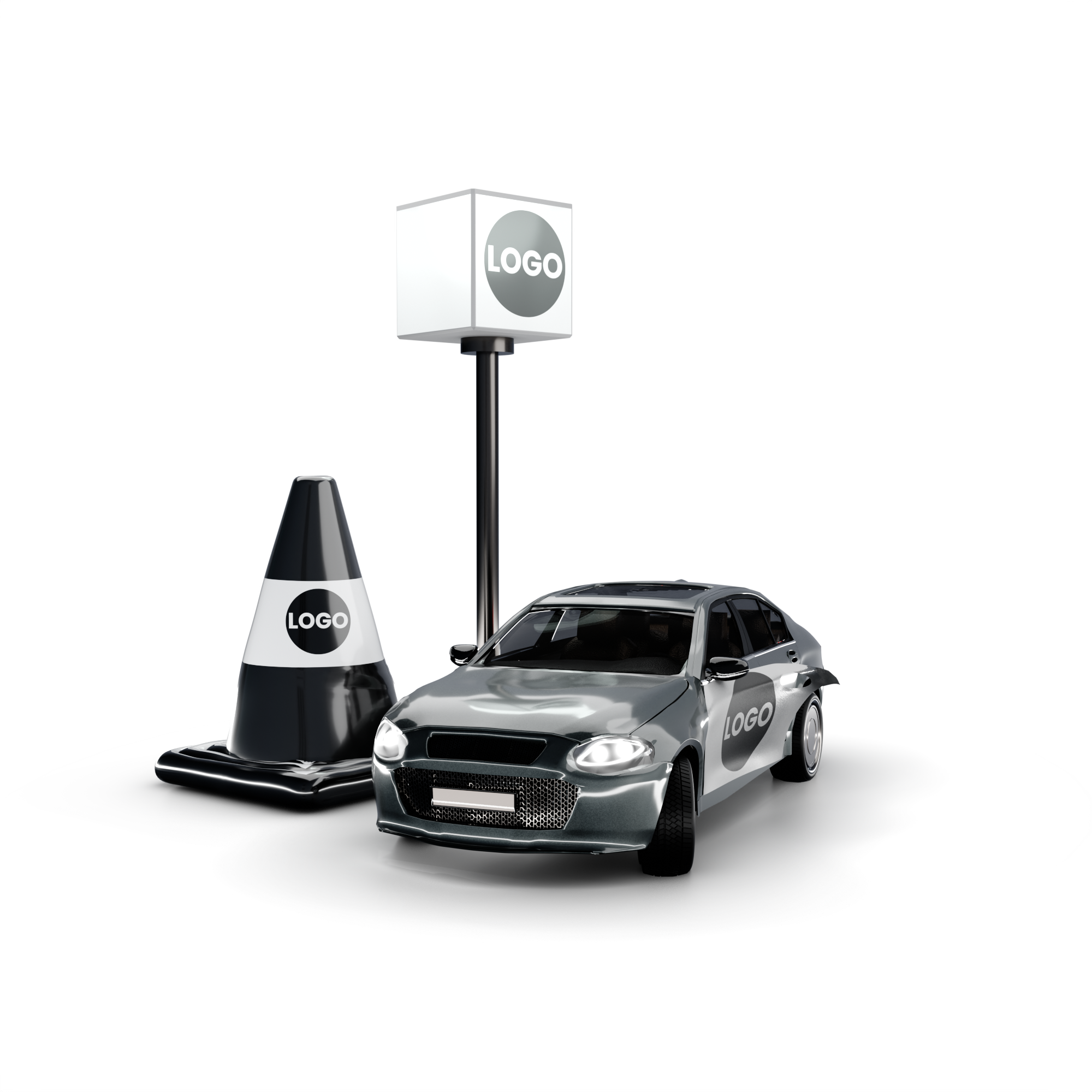 Sonderproduktionen, Fussmatte, BOOM - THE ACOUSTIC PICTURE, Aufblasbarer Straßenpylon als Produktnachbildung, Aufblasbarer Hüpfball als Sonderproduktion, Abschlagsmarkierung bedruckte Würfel, 3D-Dekobuchstaben Sonderproduktion, Loseblattsammlungen, Kop...