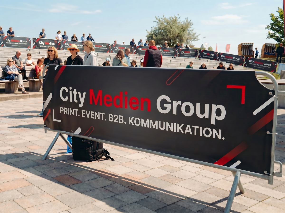 Absperrgitter Banner | individuelle Größe | einseitig bedruckt