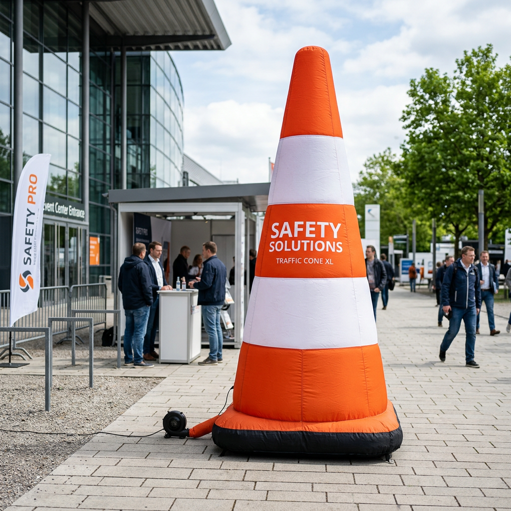 Aufblasbarer Straßenpylon als Produktnachbildung