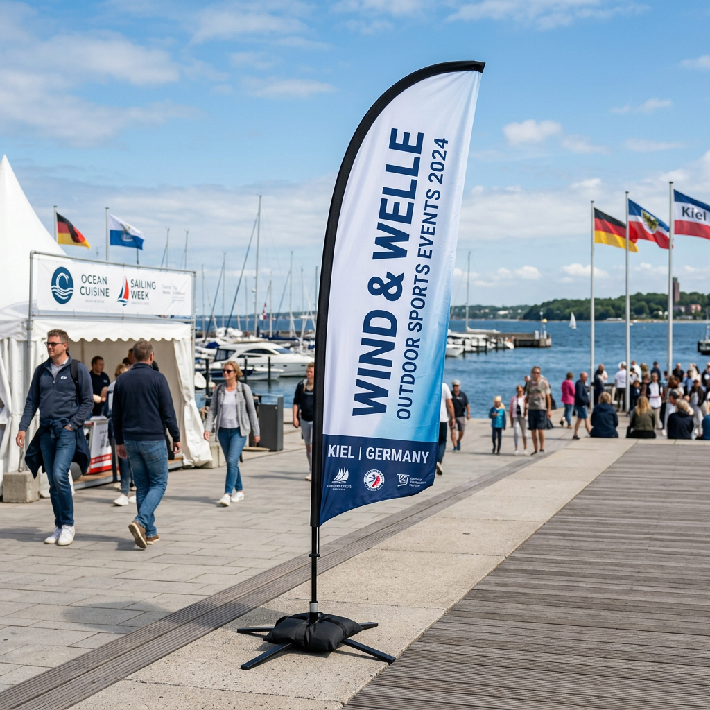 Beachflag Drop | Medium (280 cm) | einseitig oder beidseitig bedruckt
