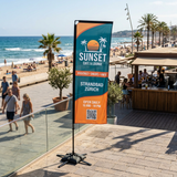 Beachflag Rechteck | Small (200 cm) | einseitig oder beidseitig bedruckt