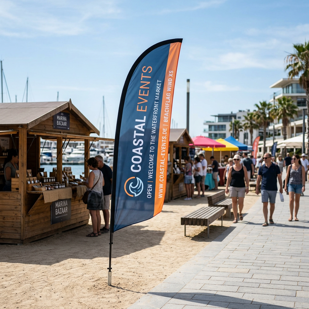 Beachflag Wind | Extra Small (215 cm) | einseitig oder beidseitig bedruckt