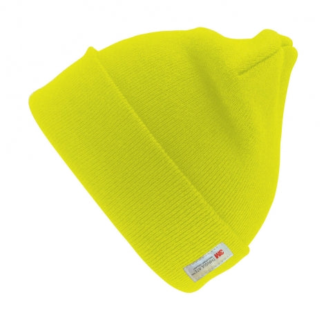 Warme Beanie Mütze neon gelb