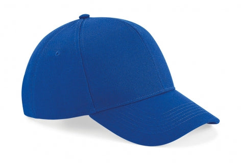 Basecap blau Seitenansicht mit Klettverschluß