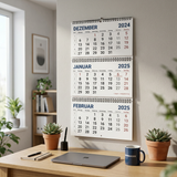 Drei Monatskalender für das Folgejahr