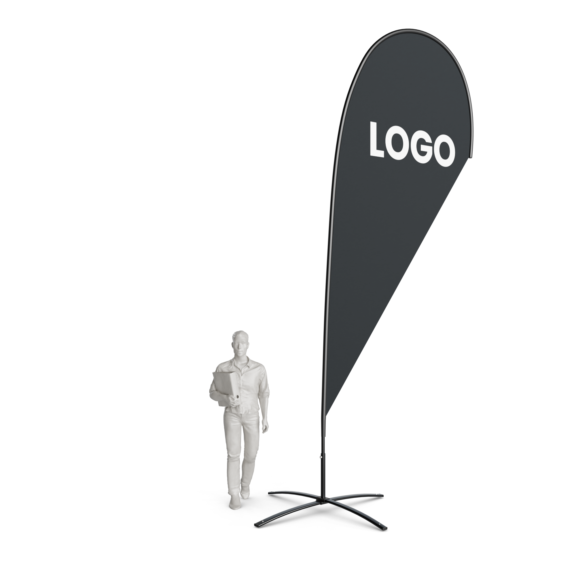 Beachflag Drop | Extra Large (460 cm) | einseitig oder beidseitig bedruckt in Wiesbaden kaufen von City Medien Einkaufswelt für Partner