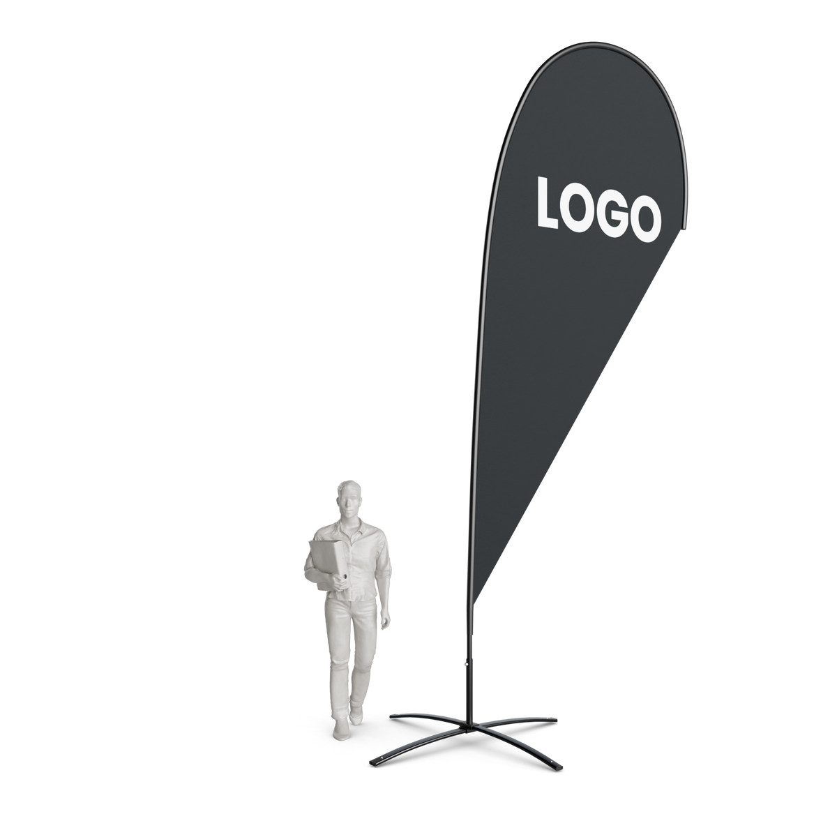 Beachflag Drop | Extra Large (460 cm) | einseitig oder beidseitig bedruckt in Wiesbaden kaufen von City Medien Einkaufswelt für Partner
