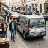 Aufkleber Fensterlochfolie - mit KFZ Zulassung