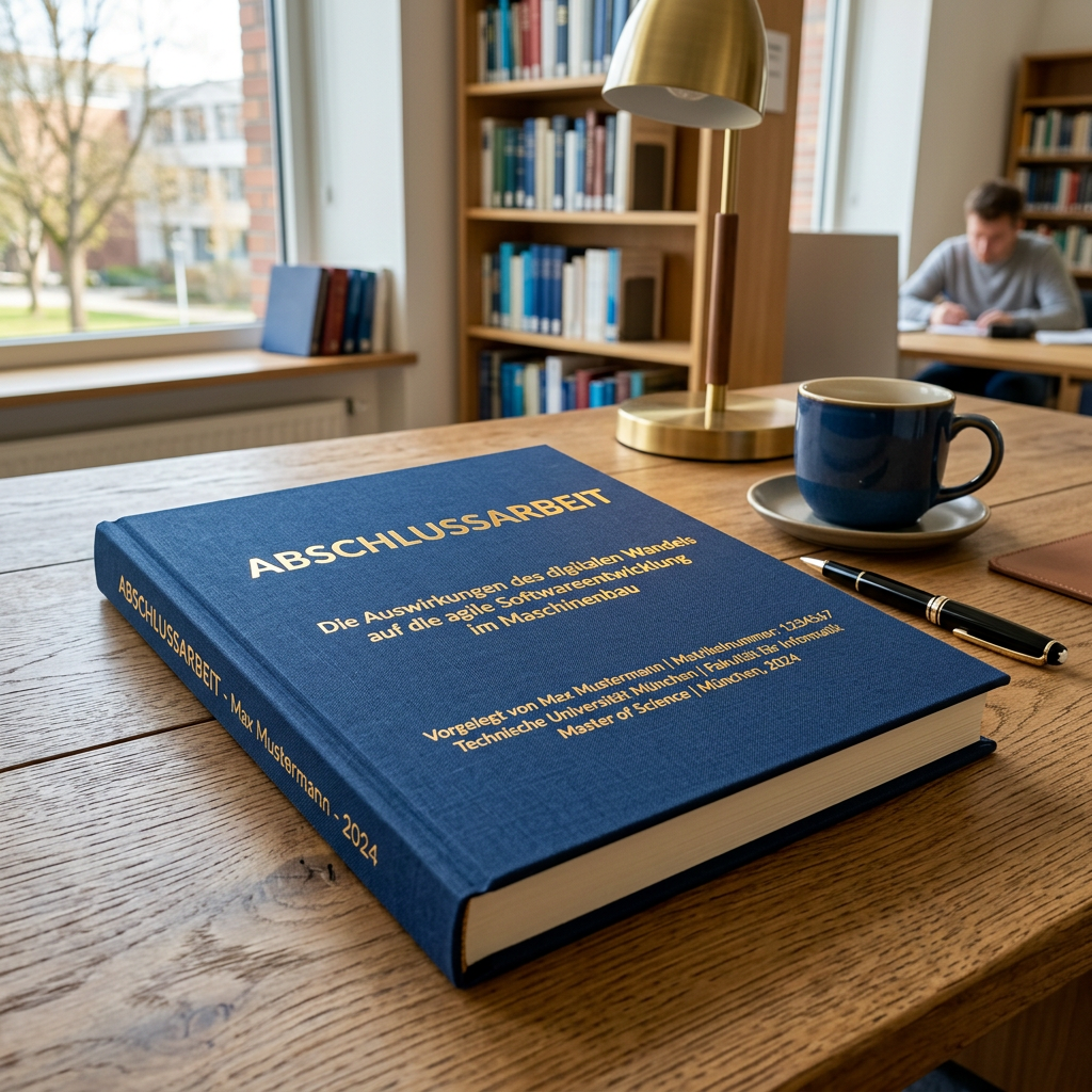 Abschlussarbeit | Hardcover | Golddruck Cover