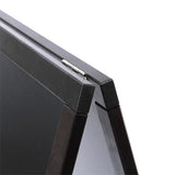 Detail Scharnier am A-Board Kundenstopper, Holzrahmen mit beschreibbarer Tafel, Größe 55 × 85 cm – ohne Druck, City Medien Einkaufswelt für Partner Wiesbaden