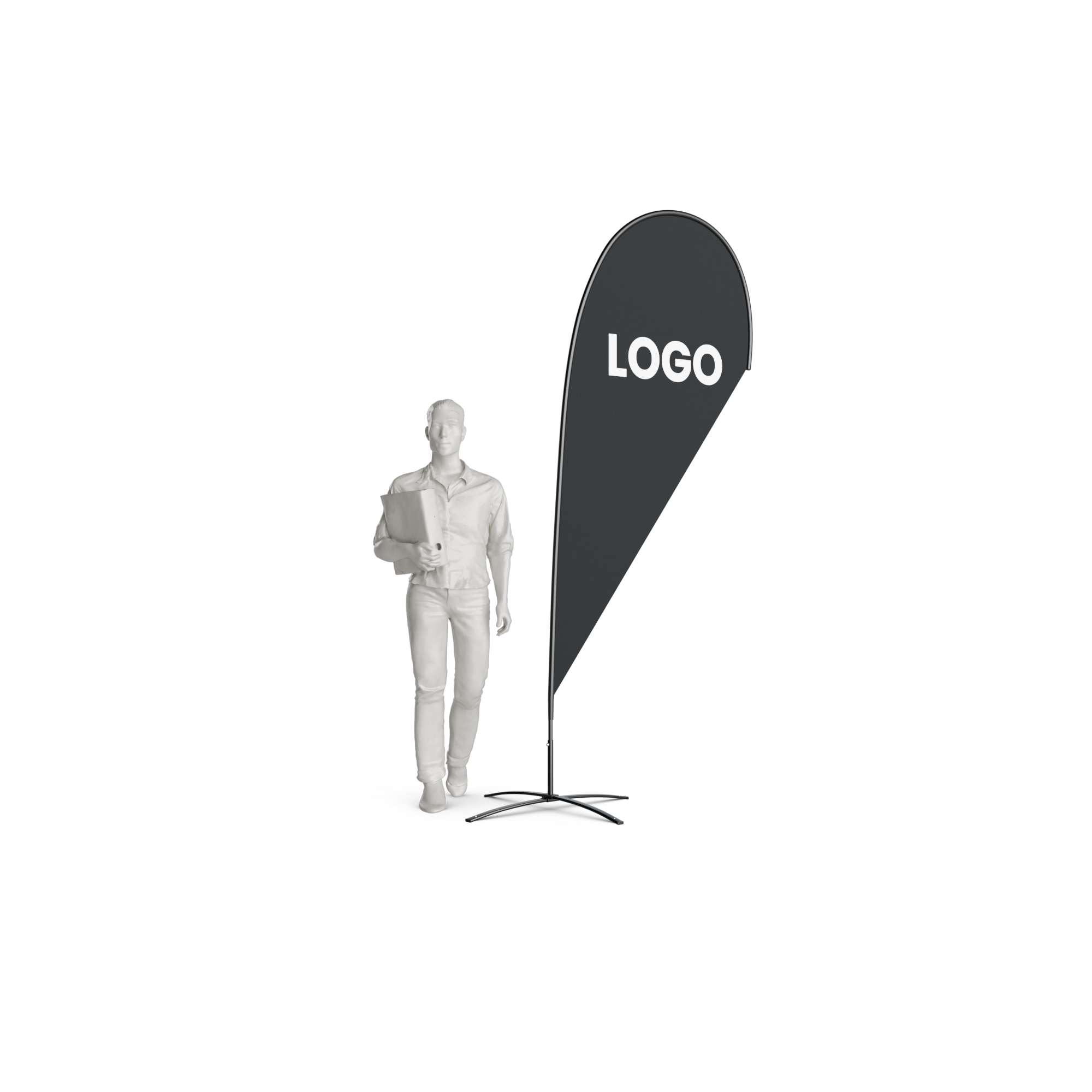 Beachflag Drop – Medium (280 cm) in Wiesbaden kaufen auf City Medien Einkaufswelt für Partner