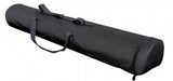 Roll Up Double B 85 cm x H 200 cm: Eine schwarze, längliche Transporttasche mit Reißverschluss und zwei Tragegriffen. Sie dient zum Transport des beidseitig bedruckten Roll-Up-Displays, in Wiesbaden bei City Medien Einkaufswelt für Partner