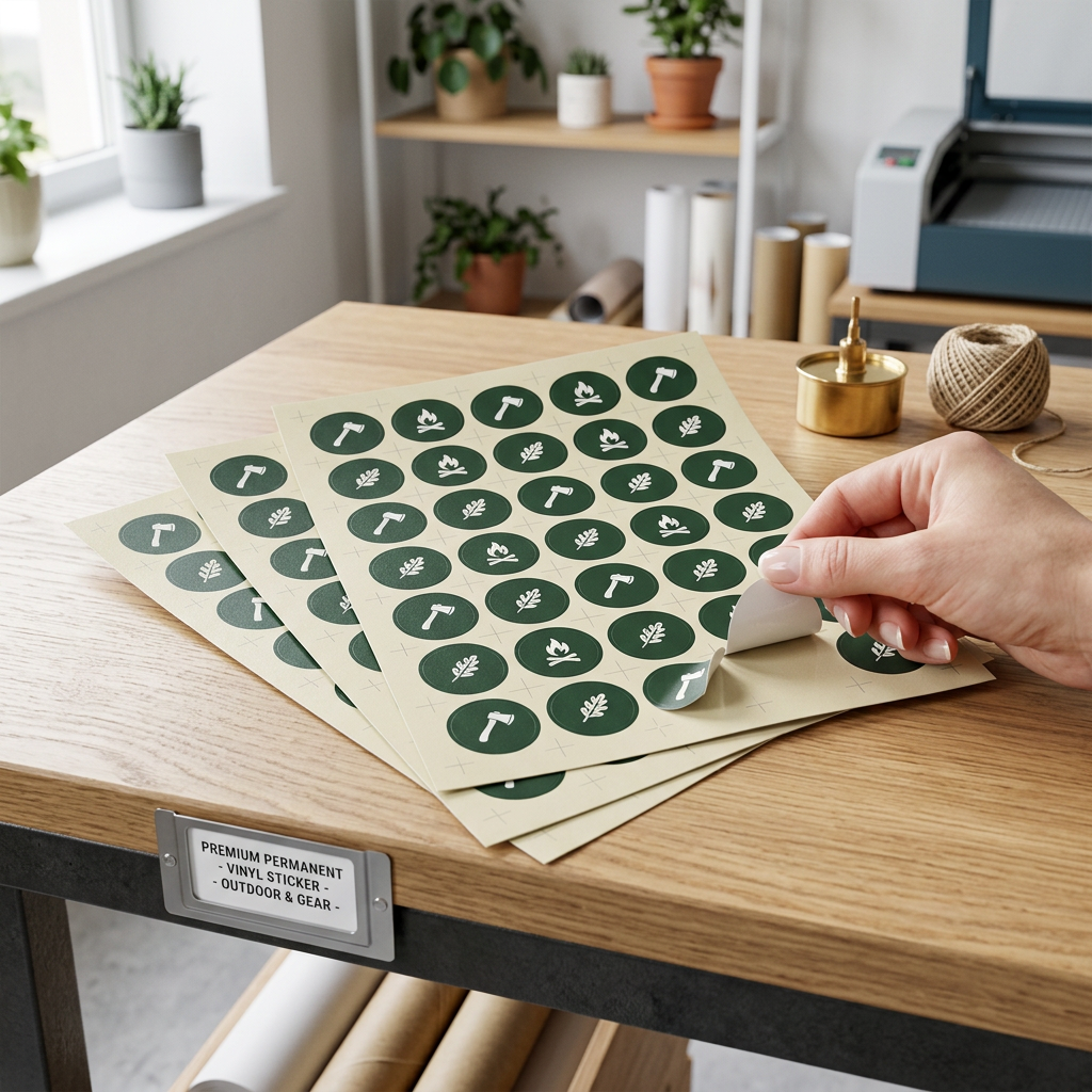 Permanent haftende Stickerbogen