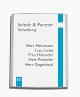 Wandschild mit blau gedrucktem Einleger – Vorderansicht Bürobesetzung in der Verwaltung, stabil und jederzeit austauschbar in Wiesbaden von City Medien Einkaufswelt für Partner günstig kaufen, online preiswert bestellen und selbst drucken – Leitsystem