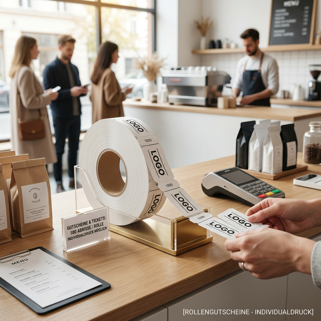 Rollengutscheine (500 Abrisse) Individualdruck