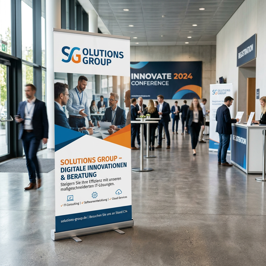 Roll-Up Budget | B 100 cm x H 200 cm | einseitig bedruckt