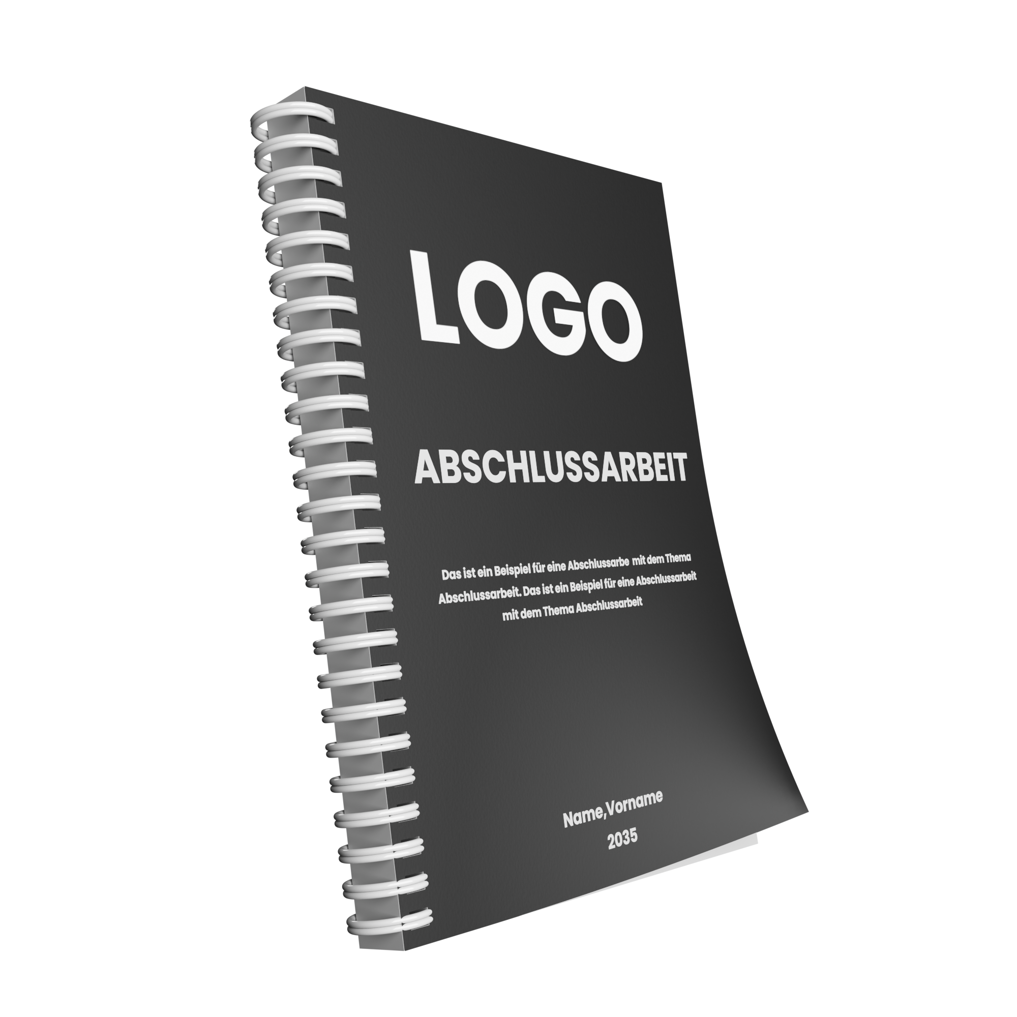Abschlussarbeit Plastik-Spiralbindung 201–400 Seiten bedrucktes Cover in Wiesbaden binden lassen auf City Medien Einkaufswelt für Partner