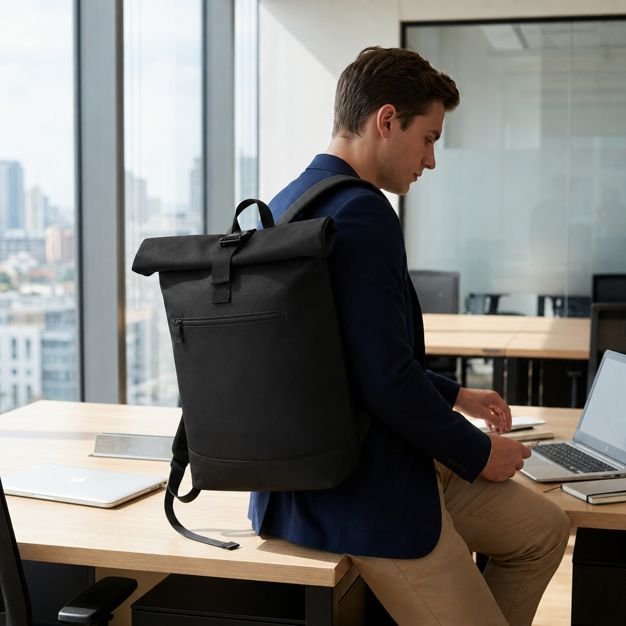 Tasche Fashion Roll-Top-Backpack