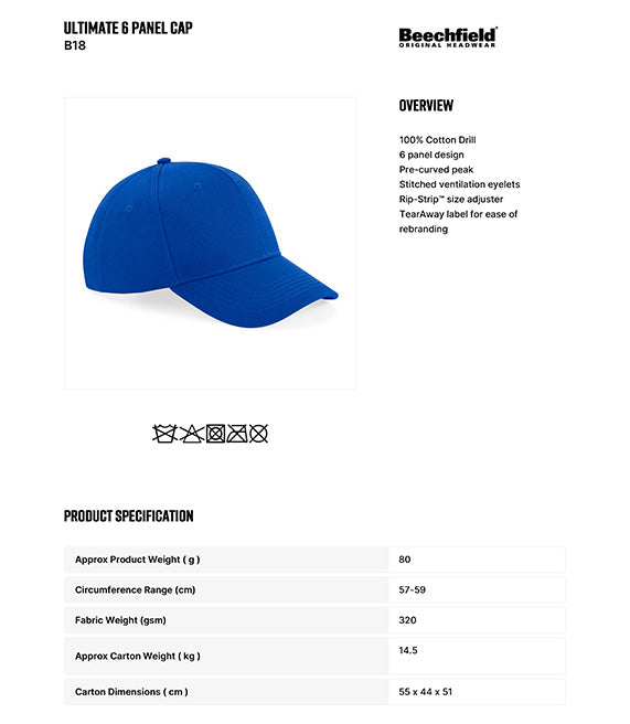 Basecap Basic Ultimativ 6 Panel Cap
