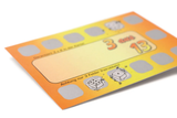 Rubbellose 3 aus 13 – Spielkarte mit silbernen Rubbelfeldern, farbiges Design in Orange-Gelb, Frontansicht von Wiesbaden günstig kaufen, drucken lassen, online preiswert bestellen – Rubbellose, Gewinnspiele, Promotionkarten