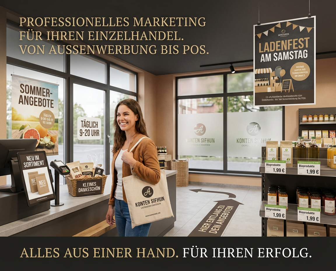 Werbemittel für Einzelhandel & Ladengeschäfte
