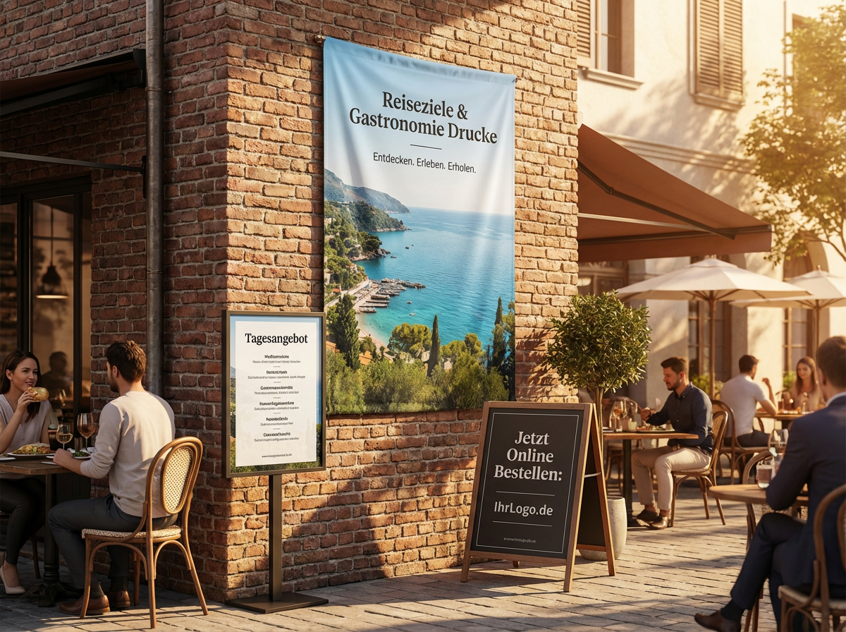 Plakate & Banner für Gastro, Hotel & Reisen
