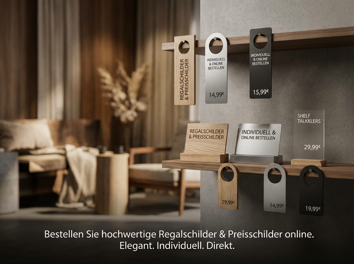 Regal- & Preisschilder für Einzelhandel & Ladengeschäfte