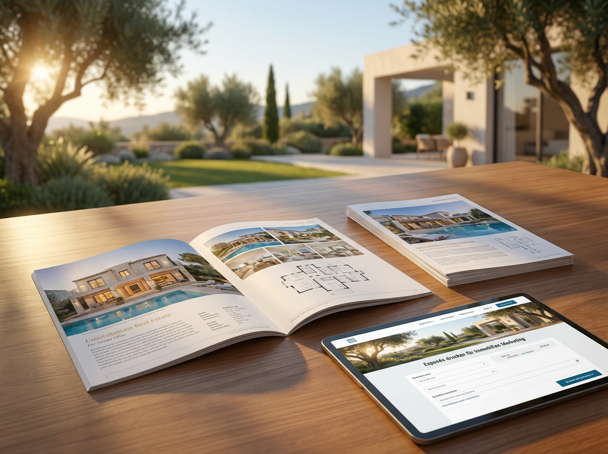 Exposé-Druck für Immobilien Marketing