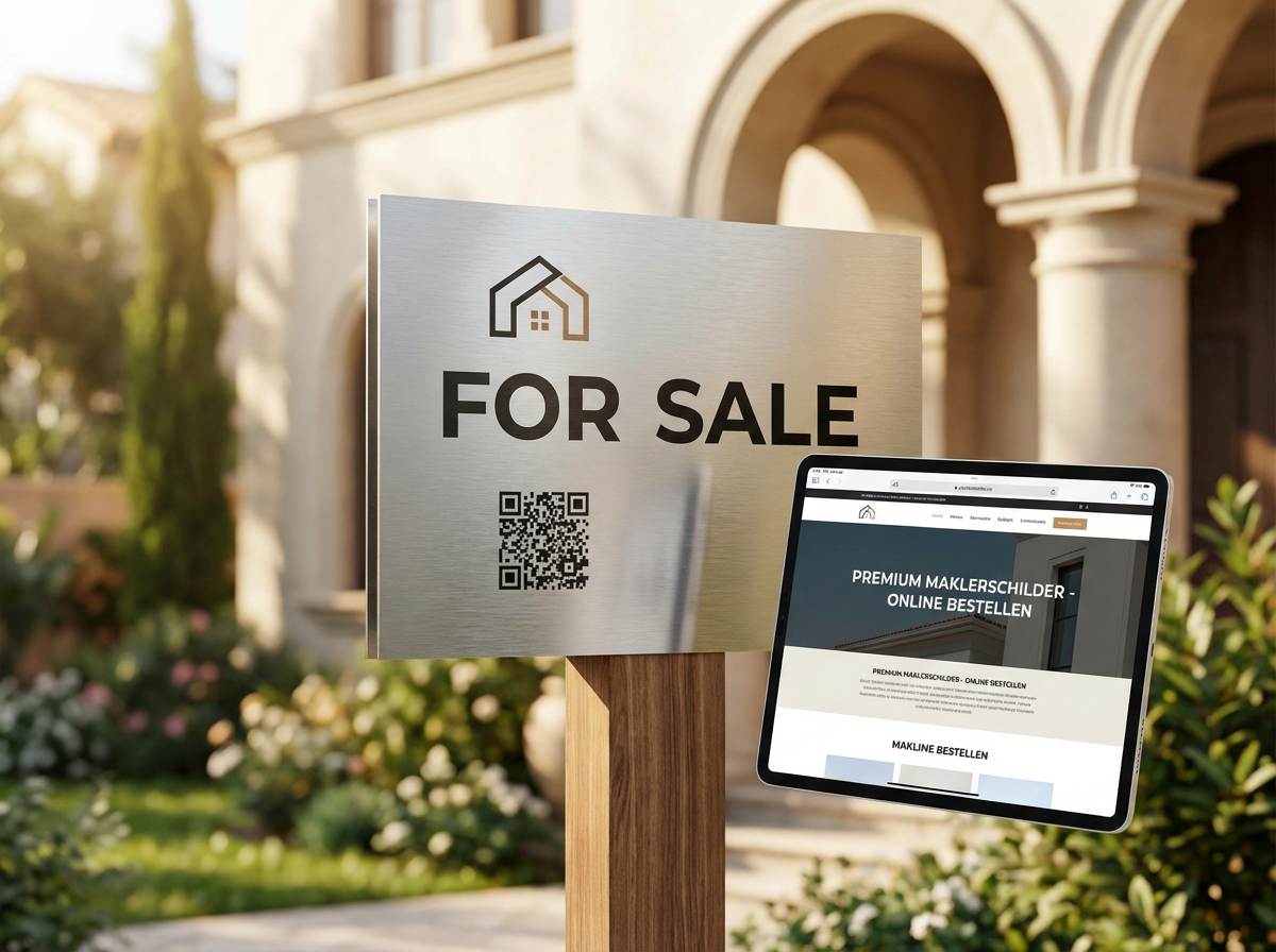 Makler-Schilder für Immobilien Marketing