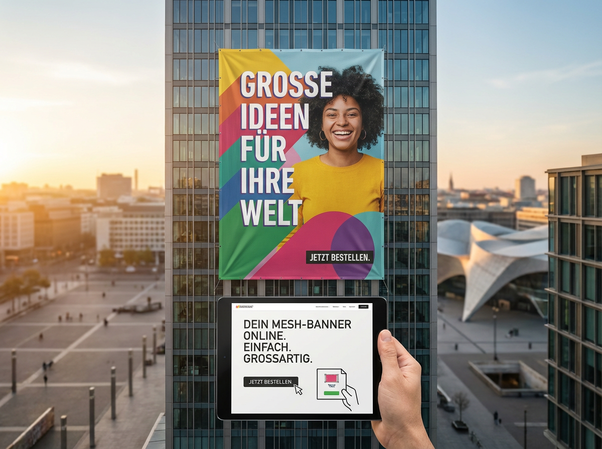 Mesh-Werbebanner für Außenwerbung