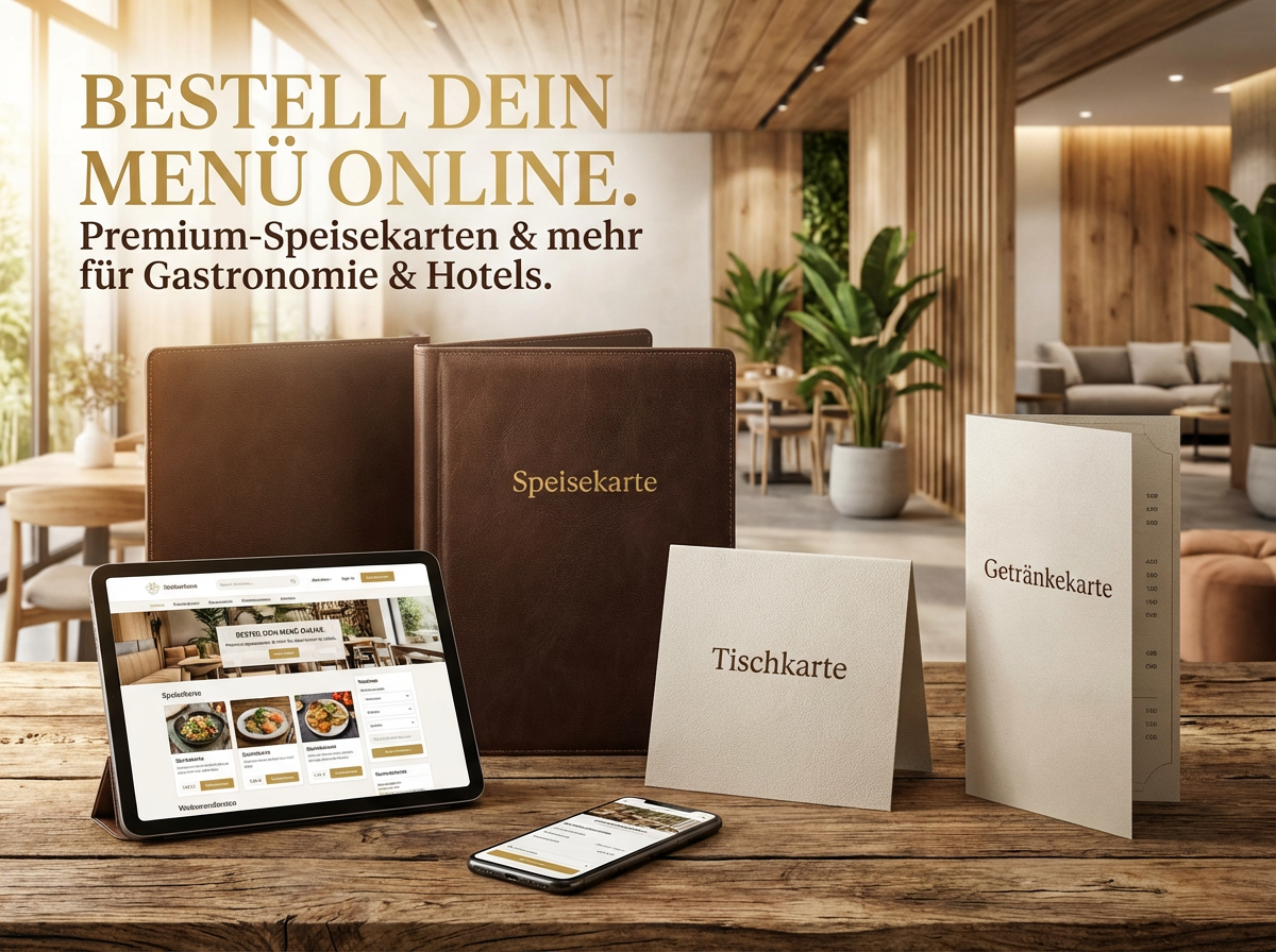 Speisekarten & Getränkekarten für Gastro, Hotel & Reisen