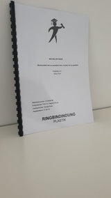 Abschlussarbeit Plastik Spiralbindung 201 bis 400 Seiten: Eine Abschlussarbeit mit einem weißen, bedruckten Cover und einer schwarzen Plastik-Spiralbindung, in Wiesbaden bei City Medien Einkaufswelt für Partner