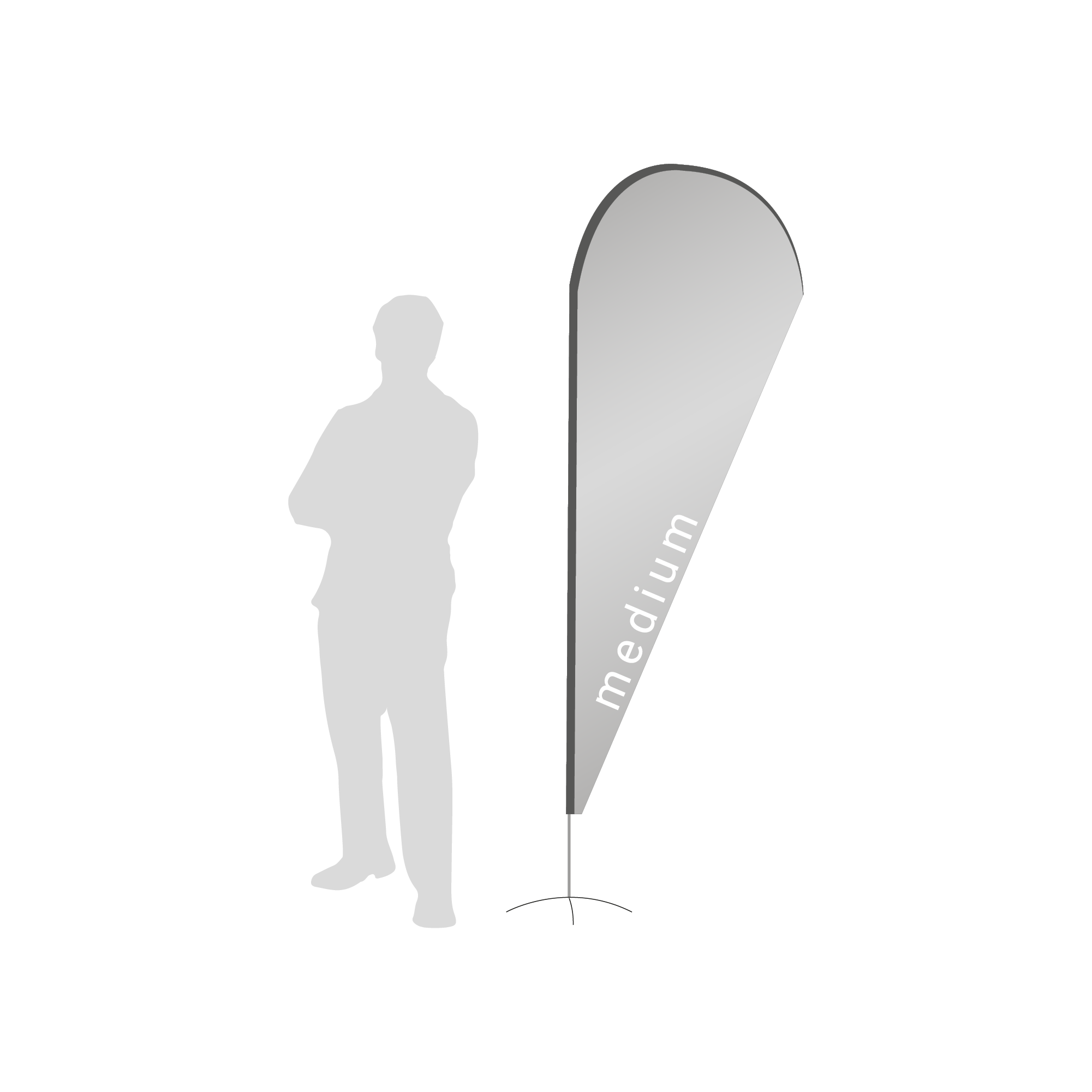 Beachflag Drop – Medium (280 cm) in Wiesbaden kaufen auf City Medien Einkaufswelt für Partner