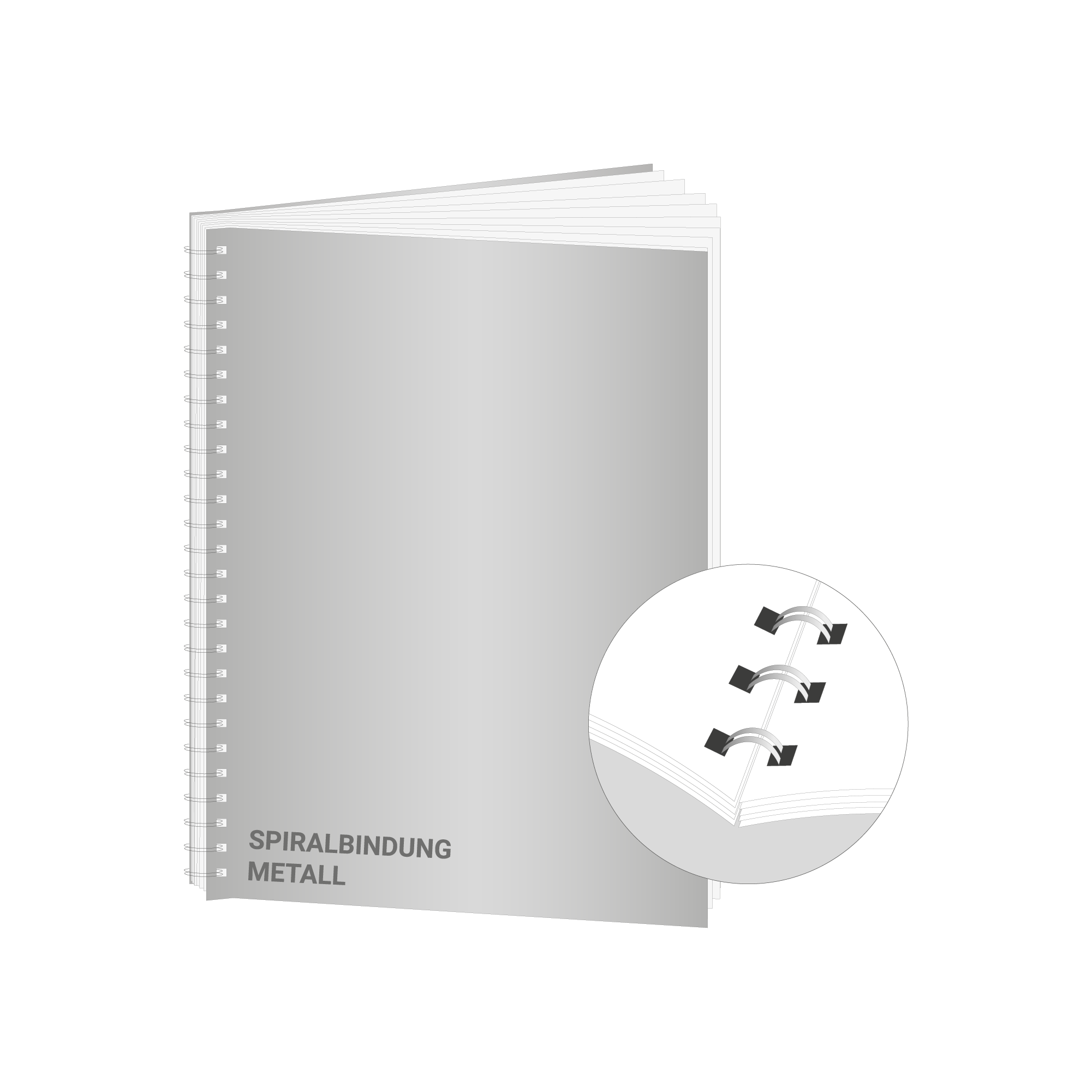 Abschlussarbeit mit Wire-O Metall-Spiralbindung in Wiesbaden kaufen auf City Medien Einkaufswelt für Partner