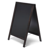 Kreidetafel Kundenstopper in dunkler Holzoptik, beidseitig nutzbar, Format 55 × 85 cm – ohne Druck bei City Medien Einkaufswelt für Partner in Wiesbaden bestellen