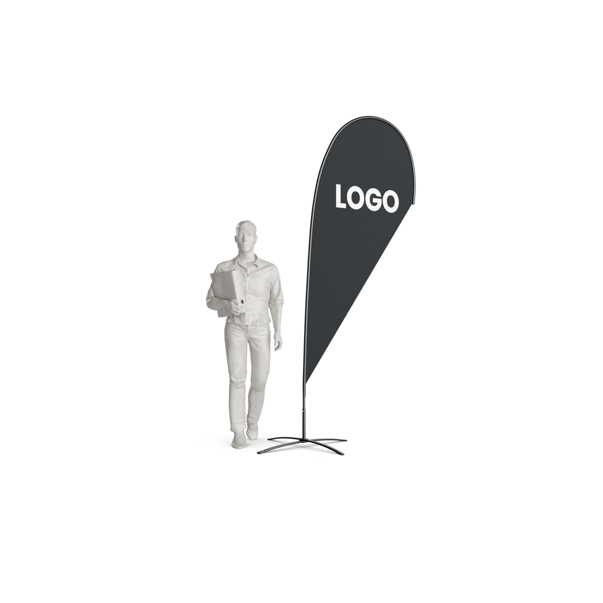 Beachflag Drop – Medium (280 cm) in Wiesbaden kaufen auf City Medien Einkaufswelt für Partner