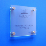 Wandschild mit transparenter Folie – Vorderansicht Konferenzraum Ausschilderung in Wiesbaden von City Medien Einkaufswelt für Partner günstig kaufen, online preiswert bestellen und selbst drucken – Leitsystem