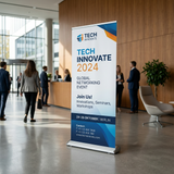Roll-Up Deluxe | B 85 cm x H 153-200 cm | einseitig bedruckt