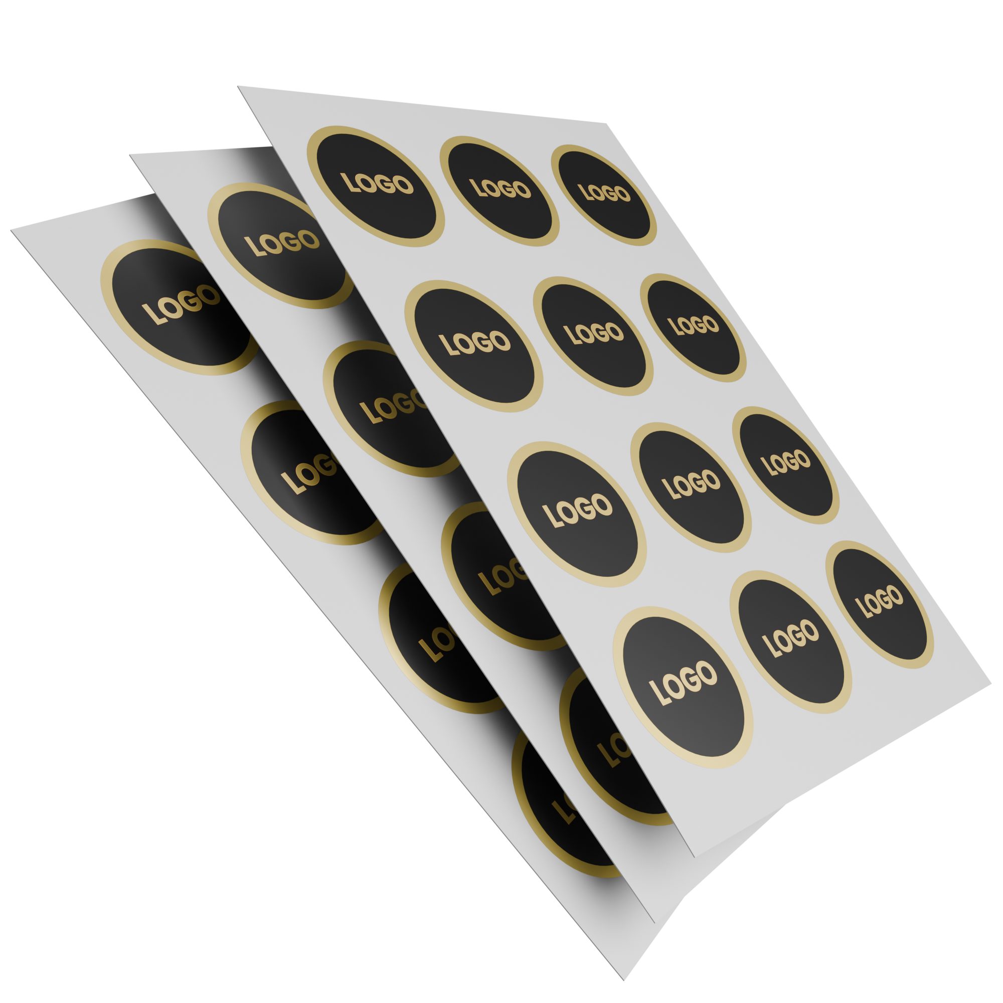 Stickerbogen auf Goldfolie in Wiesbaden kaufen auf City Medien Einkaufswelt für Partner
