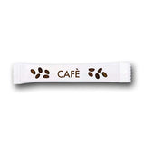 Rohrzuckersticks 3,6 g – weißer Portionsstick 10 x 2 cm mit braunen Kaffeebohnen und Schriftzug „Cafè“, beidseitig bedruckt in Wiesbaden von City Medien Einkaufswelt für Partner günstig kaufen, drucken lassen, online preiswert bestellen – Gastronomiebedarf, Werbemittel, Catering