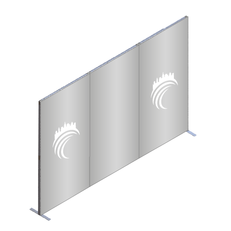 FASTFRAME™ gerade Wand | 3 Module | mit Druck
