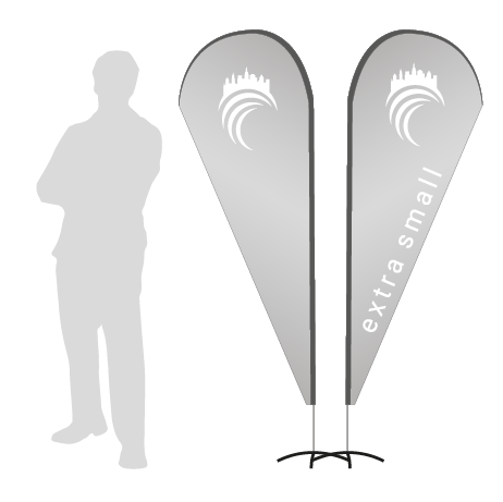Beachflag Drop | Extra Small (189 cm) | beidseitig bedruckt